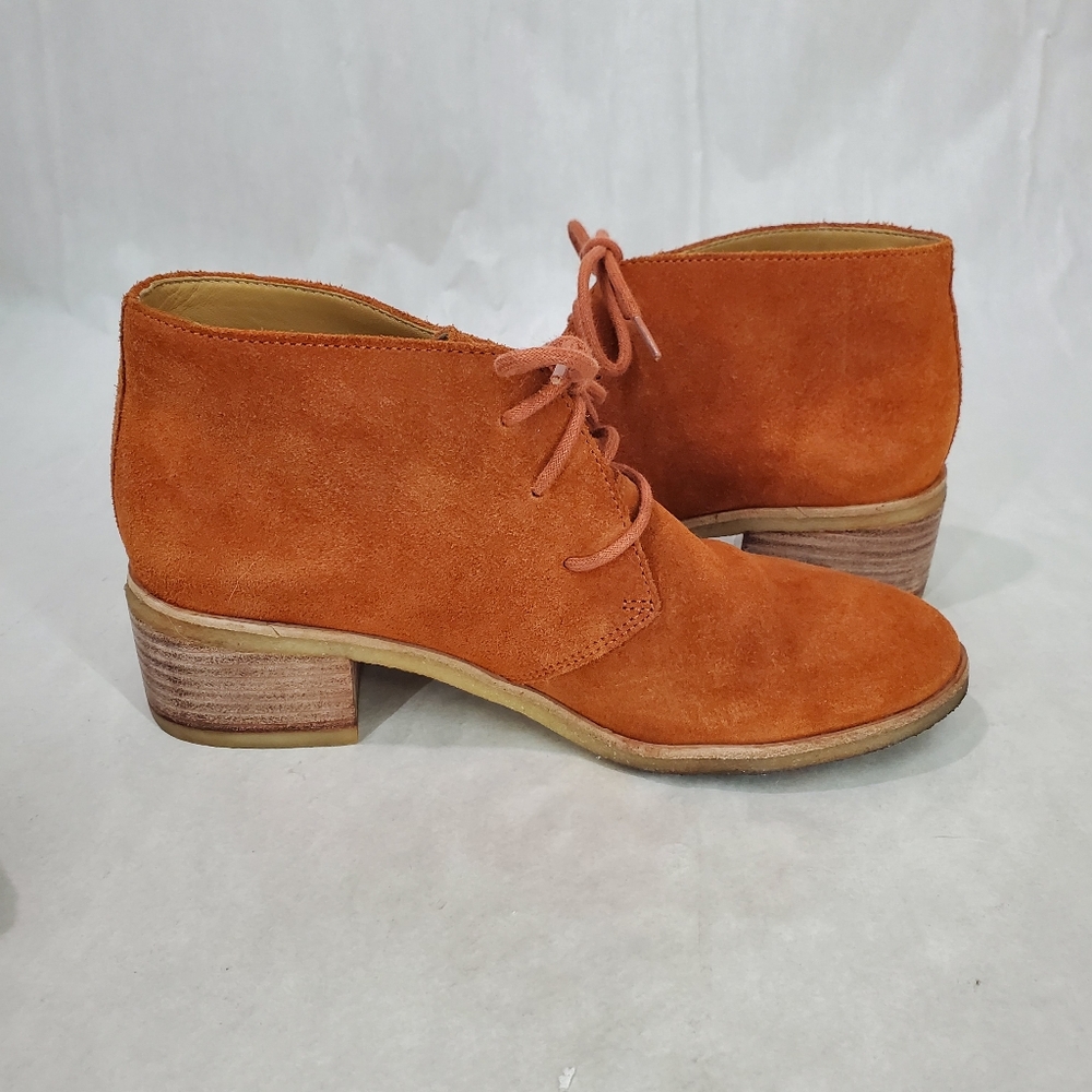 Clarks Originals Phenia Carnaby Ankle Boots Size 8.5 Suede Leather Fall Shoe - Picture 3 of 9